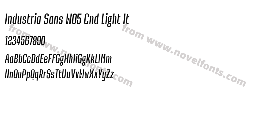 Industria Sans W05 Cnd Light ItPreview