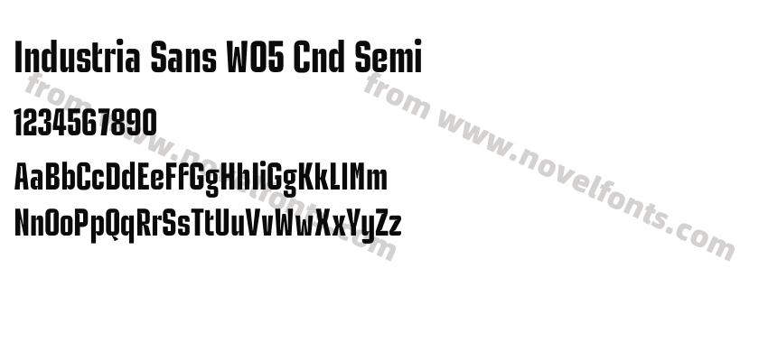 Industria Sans W05 Cnd SemiPreview