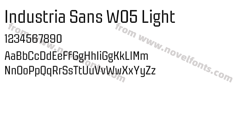Industria Sans W05 LightPreview
