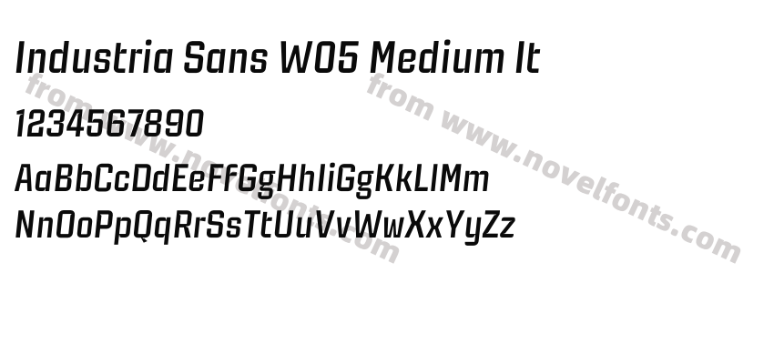 Industria Sans W05 Medium ItPreview