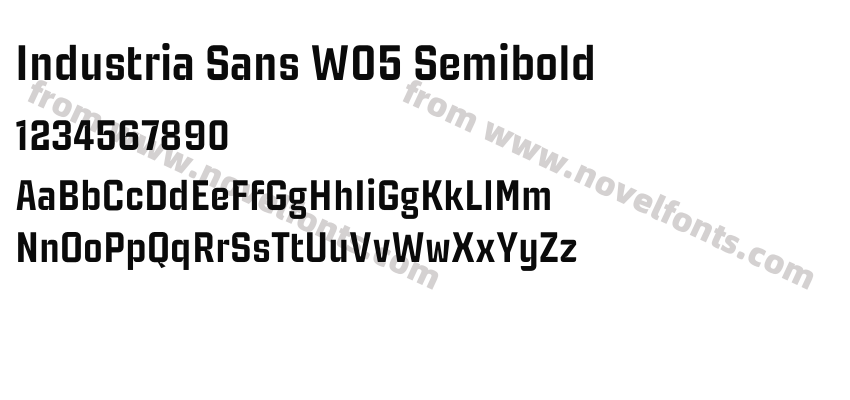 Industria Sans W05 SemiboldPreview
