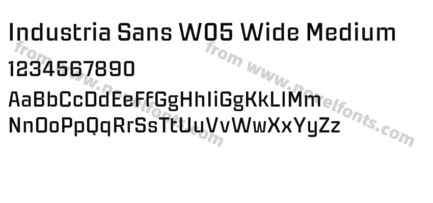 Industria Sans W05 Wide MediumPreview