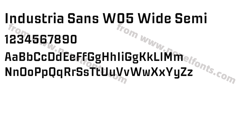 Industria Sans W05 Wide SemiPreview