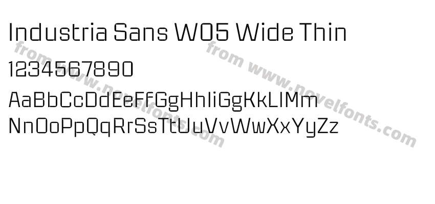 Industria Sans W05 Wide ThinPreview