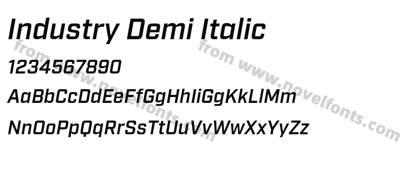 Industry Demi ItalicPreview