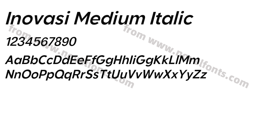 Inovasi Medium ItalicPreview