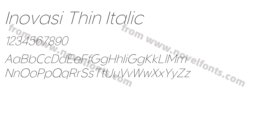 Inovasi Thin ItalicPreview