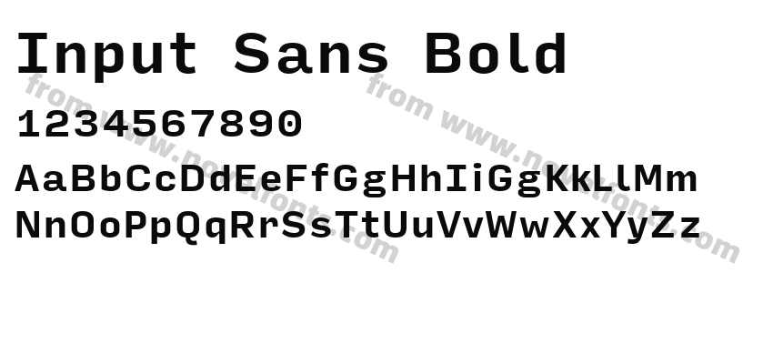 Input Sans BoldPreview