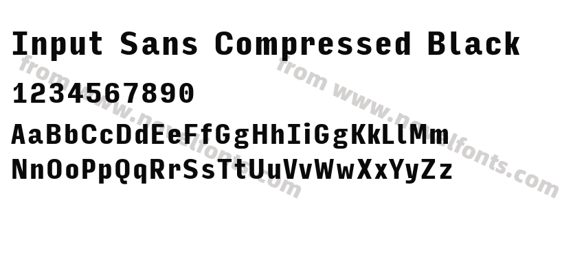 Input Sans Compressed BlackPreview