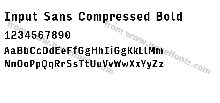 Input Sans Compressed BoldPreview