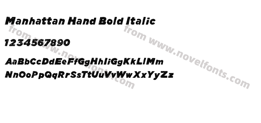 Manhattan Hand Bold ItalicPreview