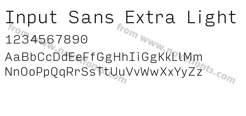 Input Sans Extra LightPreview
