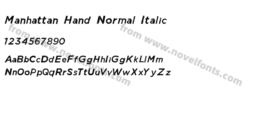 Manhattan Hand Normal ItalicPreview