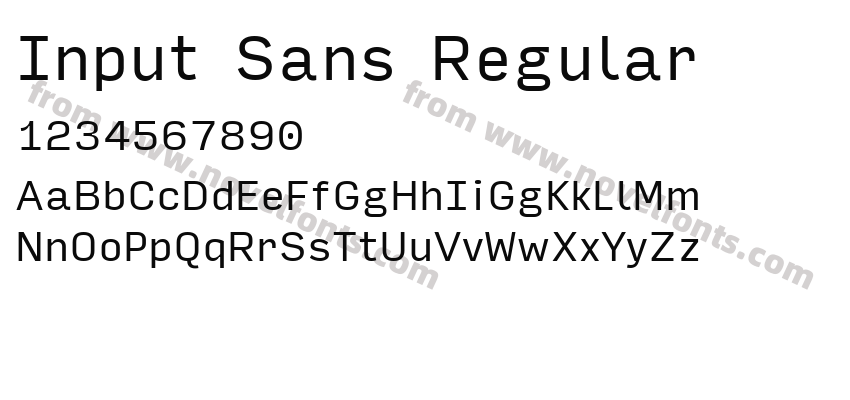 Input Sans RegularPreview