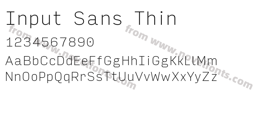 Input Sans ThinPreview