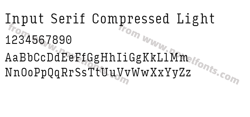 Input Serif Compressed LightPreview