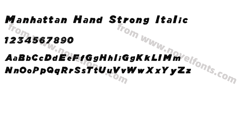 Manhattan Hand Strong ItalicPreview