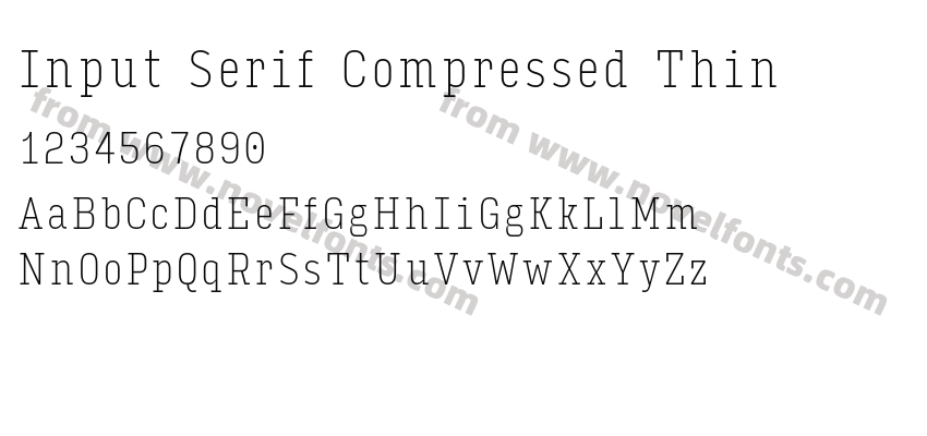 Input Serif Compressed ThinPreview