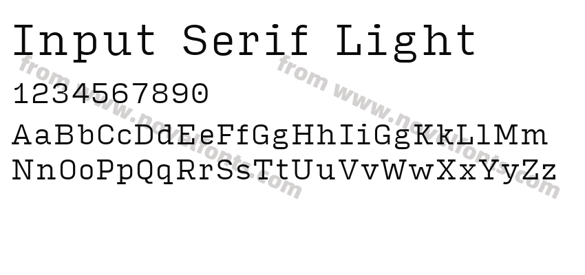 Input Serif LightPreview