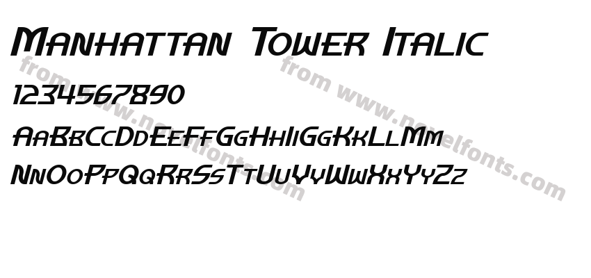 Manhattan Tower ItalicPreview