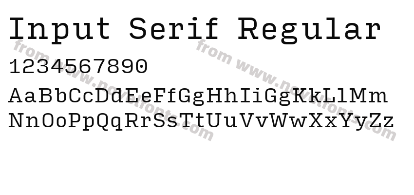 Input Serif RegularPreview