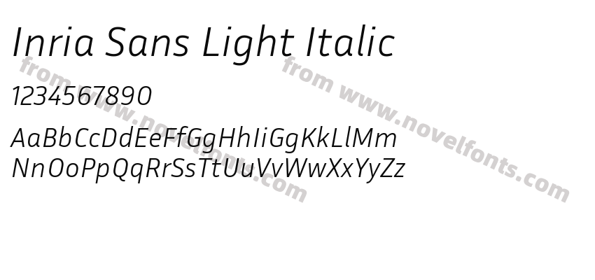 Inria Sans Light ItalicPreview