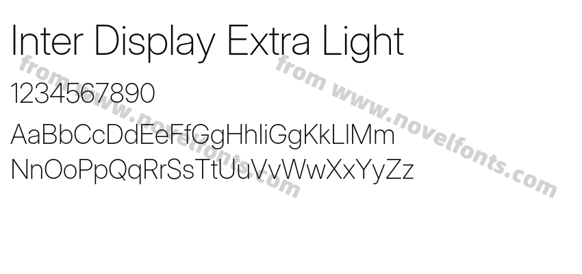 Inter Display Extra LightPreview