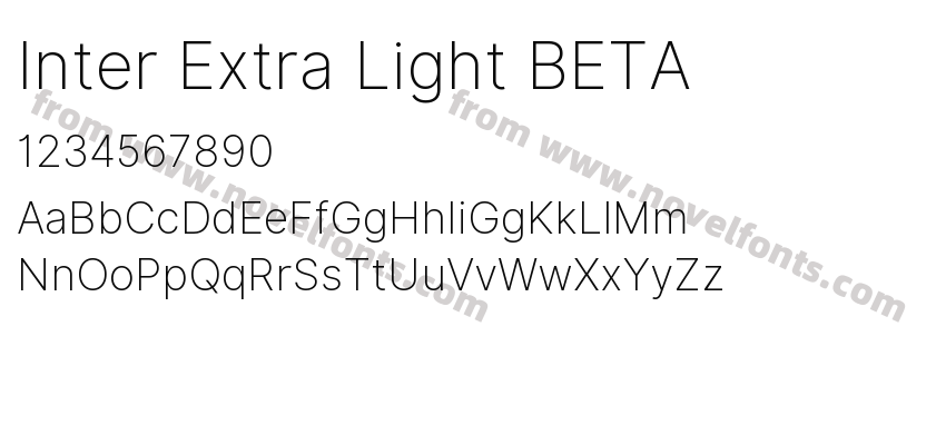 Inter Extra Light BETAPreview