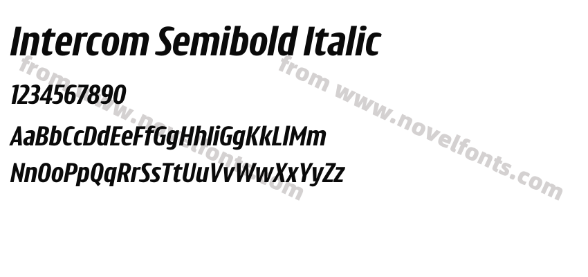 Intercom Semibold ItalicPreview