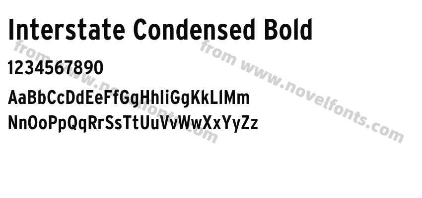 Interstate Condensed BoldPreview