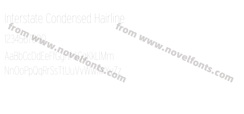 Interstate Condensed HairlinePreview