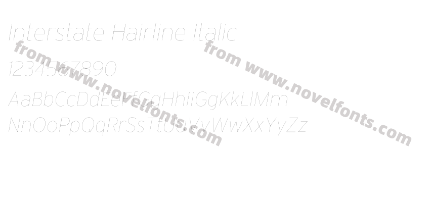 Interstate Hairline ItalicPreview