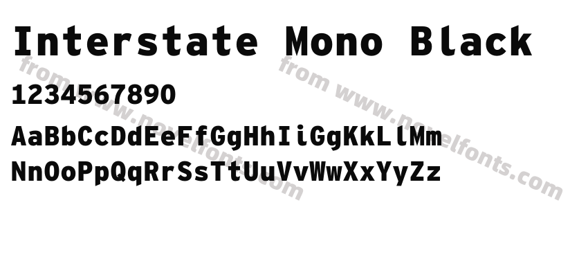 Interstate Mono BlackPreview