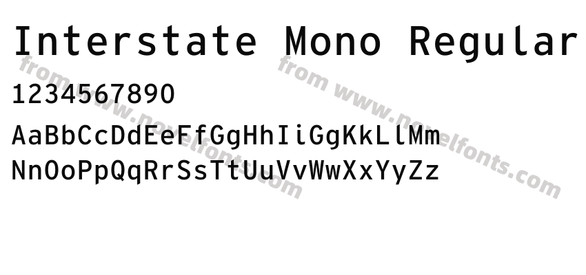 Interstate Mono RegularPreview