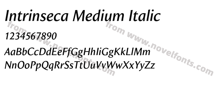 Intrinseca Medium ItalicPreview