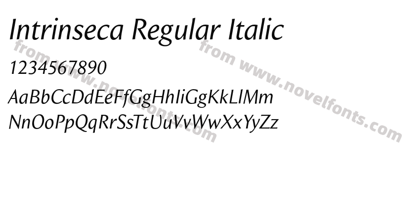 Intrinseca Regular ItalicPreview