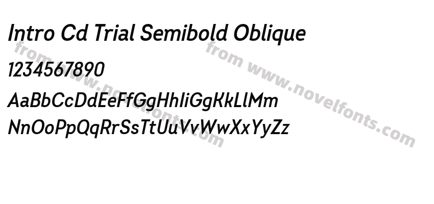 Intro Cd Trial Semibold ObliquePreview