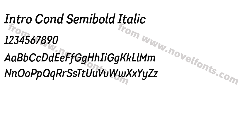 Intro Cond Semibold ItalicPreview