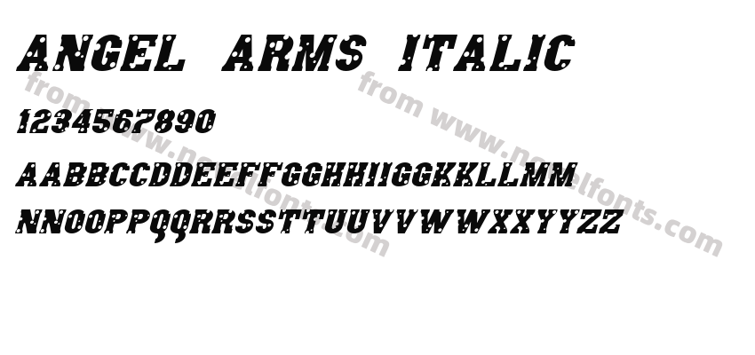 Angel Arms ItalicPreview