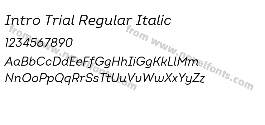 Intro Trial Regular ItalicPreview