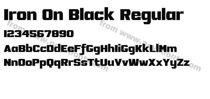 Iron On Black RegularPreview