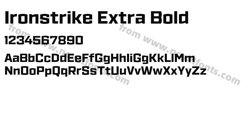 Ironstrike Extra BoldPreview