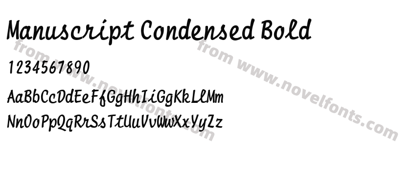 Manuscript Condensed BoldPreview