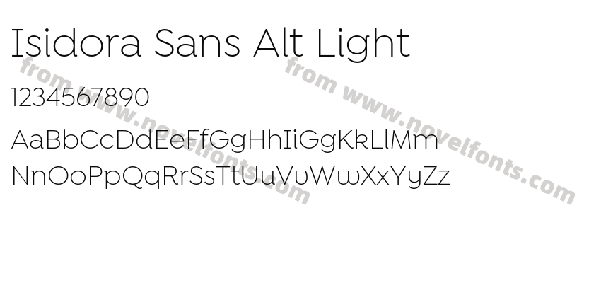 Isidora Sans Alt LightPreview