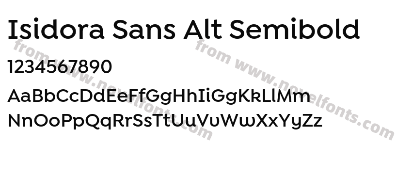 Isidora Sans Alt SemiboldPreview