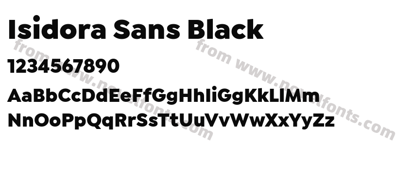 Isidora Sans BlackPreview
