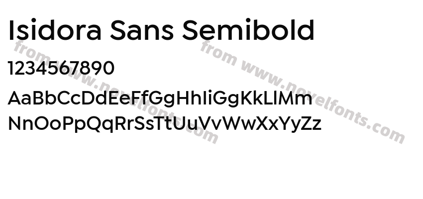 Isidora Sans SemiboldPreview