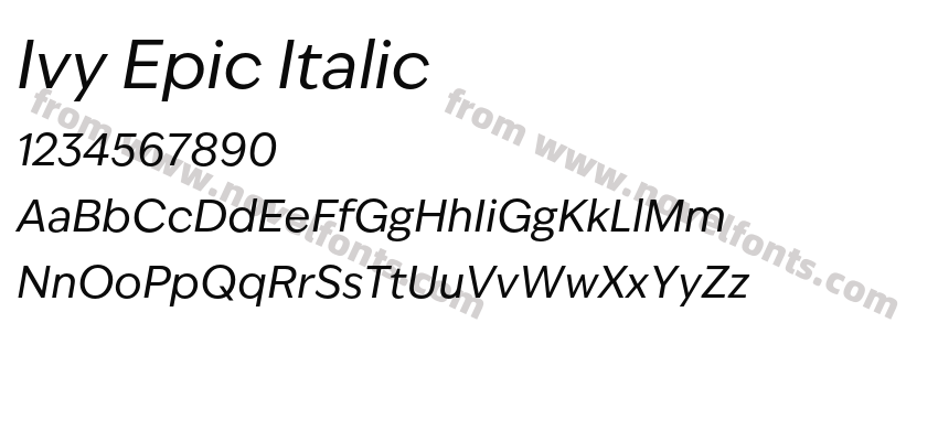 Ivy Epic ItalicPreview