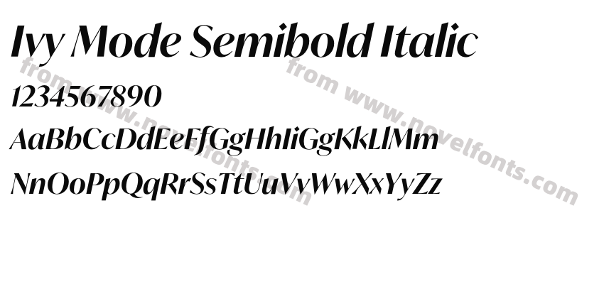 Ivy Mode Semibold ItalicPreview