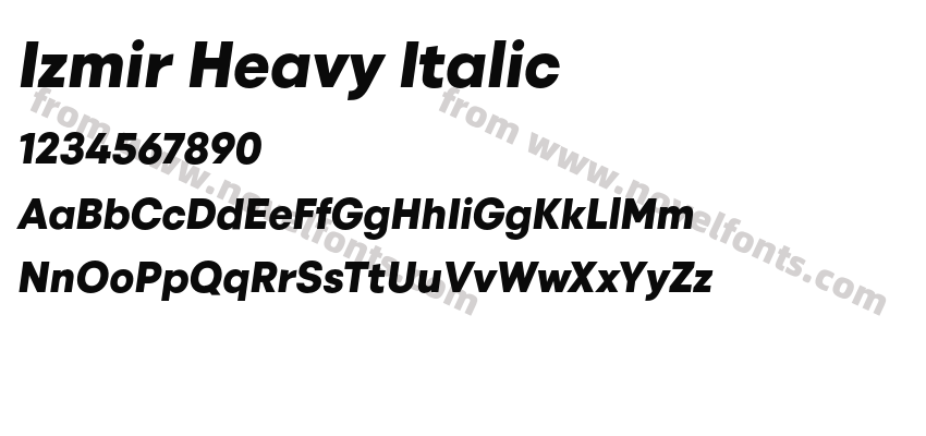 Izmir Heavy ItalicPreview